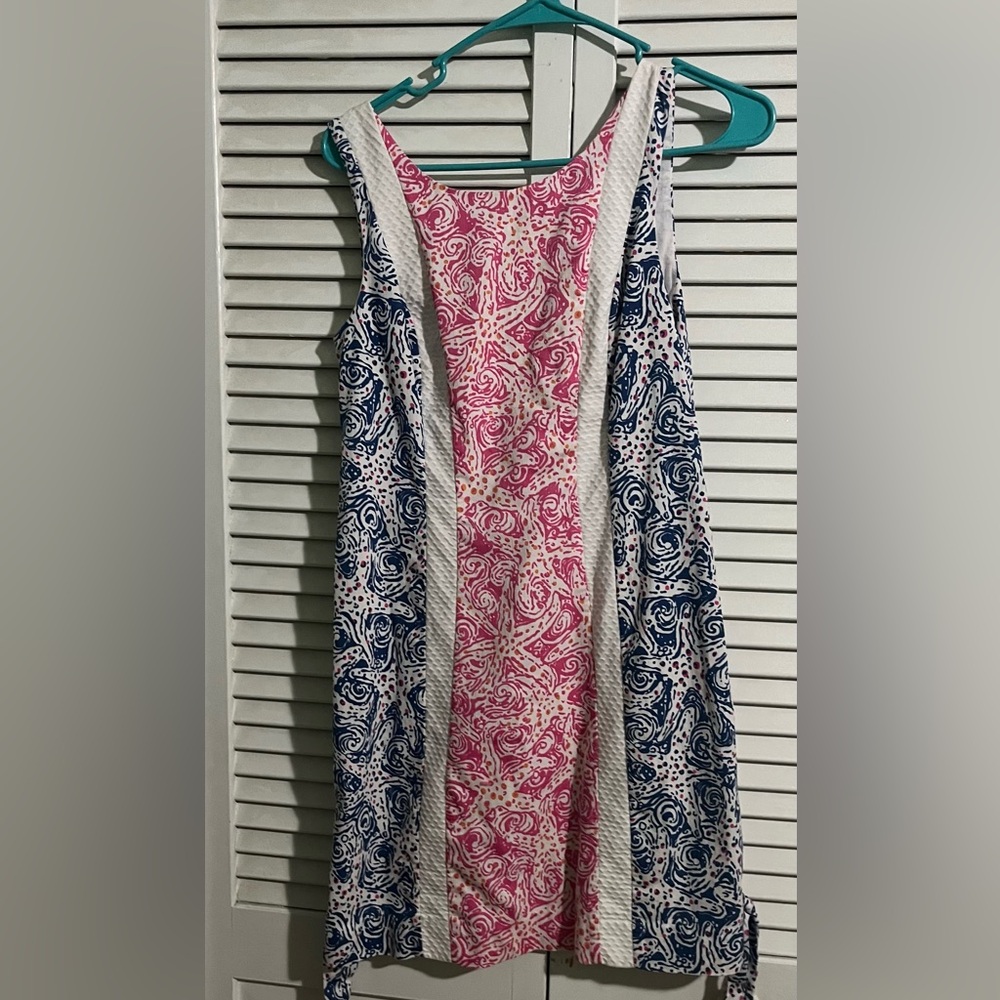 Woman’s Lilly Pulitzer Delia shift Indigo Star Crush Dress Size 2